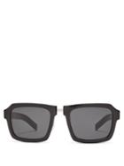 Matchesfashion.com Prada Eyewear - Metal-insert Square Acetate Sunglasses - Mens - Black