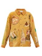 Matchesfashion.com Bode - Senior Hand Painted Cotton Corduroy Jacket - Womens - Beige
