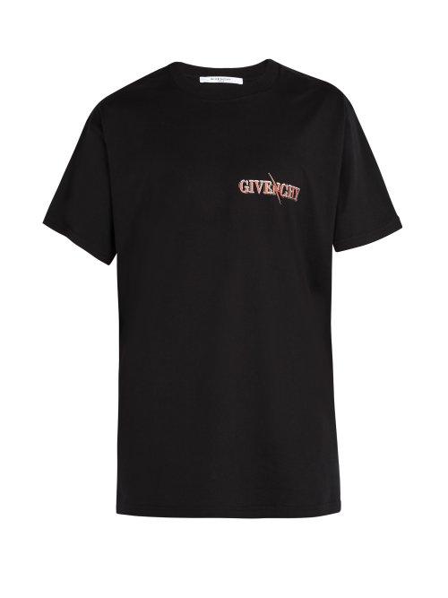 Matchesfashion.com Givenchy - Scorpion Print Cotton T Shirt - Mens - Black