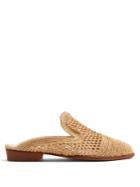 Robert Clergerie Antes Woven-raffia Slip-on Loafers