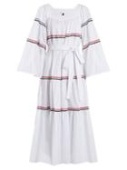 Matchesfashion.com Lisa Marie Fernandez - Ric Rac Trimmed Broderie Anglaise Cotton Dress - Womens - White Multi