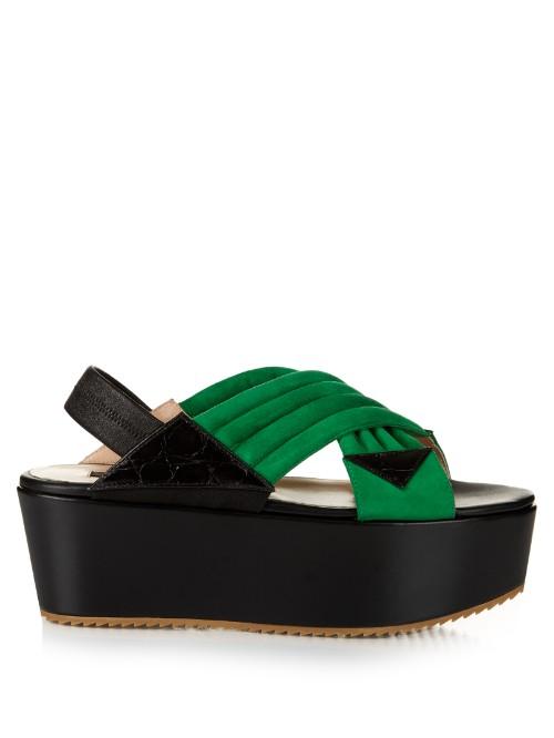 Chrissie Morris Jupiter Crossover Suede Sandals