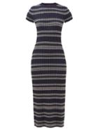 Altuzarra - Galyna Striped Rib-knit Midi Dress - Womens - Blue Stripe