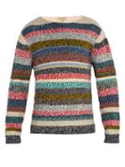 Matchesfashion.com Burberry - Striped Merino Wool Sweater - Mens - Multi