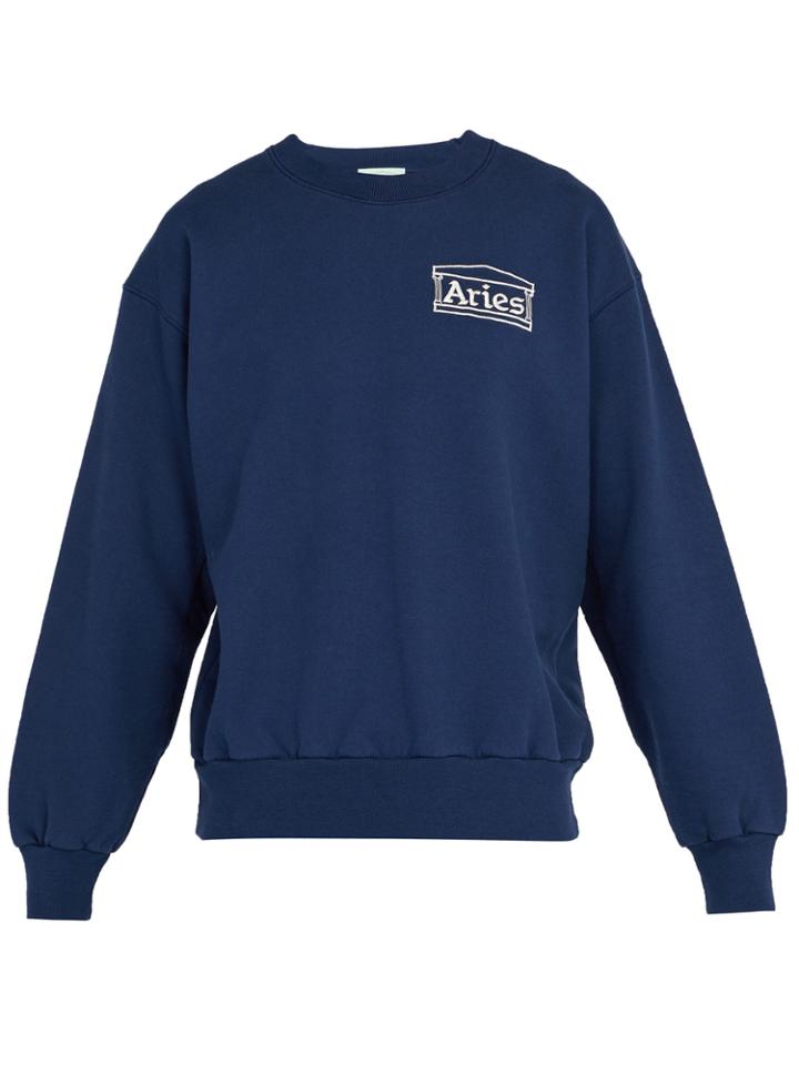Aries Logo Cotton Sweatshirt