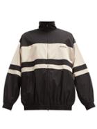 Matchesfashion.com Balenciaga - Striped Cotton-poplin Jacket - Mens - Black