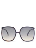 Matchesfashion.com Fendi - Oversized Square Acetate Sunglasses - Womens - Tortoiseshell