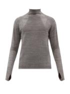 Snow Peak - Wg Thumbhole-cuff Wool-blend Sweater - Mens - Grey