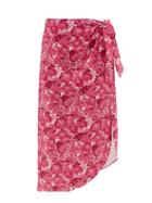 Matchesfashion.com Adriana Degreas - Floral-print Sarong - Womens - Pink Print