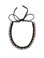 Matchesfashion.com Isabel Marant - Crystal-embellished Suede Necklace - Womens - Black