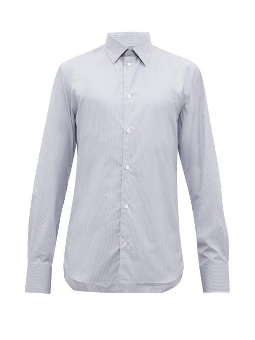 Matchesfashion.com The Row - Jasper Striped Cotton Shirt - Mens - Grey White