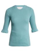 Redvalentino Fluted-cuff Cashmere And Silk-blend Sweater
