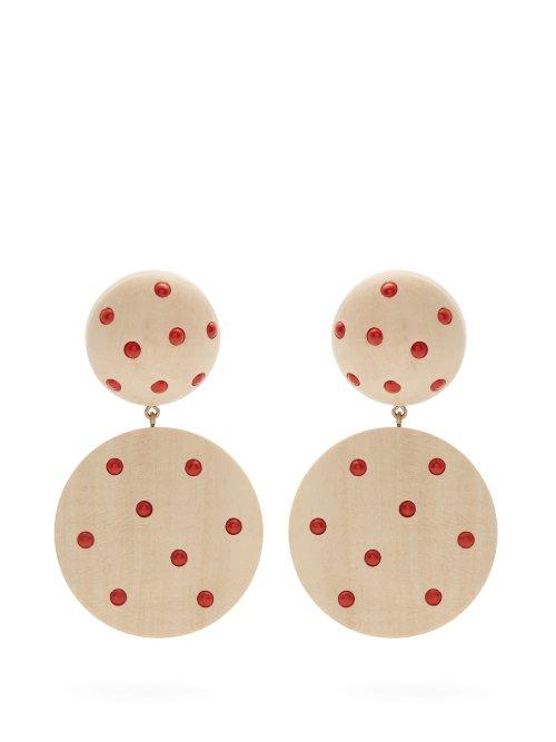 Matchesfashion.com Rebecca De Ravenel - Marina Clip On Earrings - Womens - White