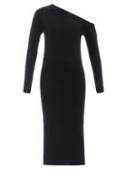Matchesfashion.com Lisa Yang - Kitty One-shoulder Ribbed Cashmere Dress - Womens - Black