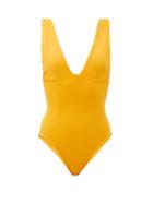 Matchesfashion.com Haight - Raquel Plunge-neck Swimsuit - Womens - Orange