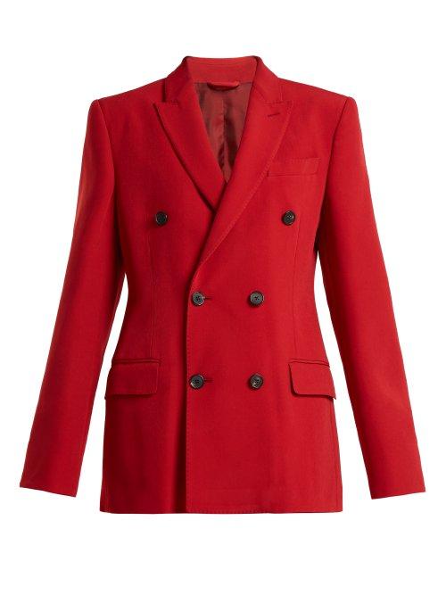 Matchesfashion.com Connolly - Double Breasted Crepe Jacket - Womens - Red