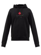 Dsquared2 - Maple-logo Cotton-jersey Hooded Sweatshirt - Mens - Black