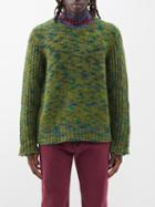 Namacheko - Orou High-neck Merino Sweater - Mens - Green Blue