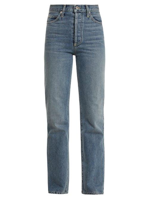 Matchesfashion.com Eve Denim - Juliette High Rise Straight Leg Jeans - Womens - Denim