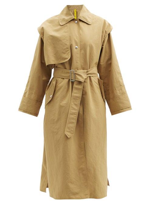 Matchesfashion.com 2 Moncler 1952 - Coral Single-breasted Shell Trench Coat - Womens - Tan
