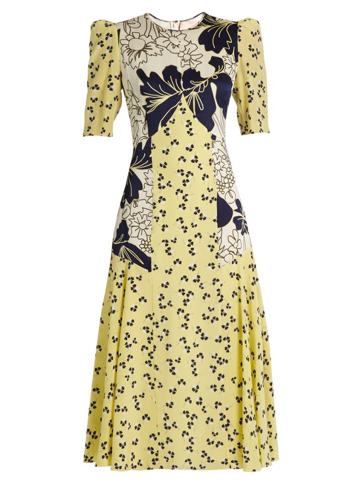 Roksanda Thalia Floral-print Silk Crepe De Chine Dress