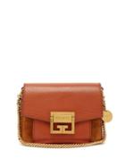 Matchesfashion.com Givenchy - Gv3 Small Suede And Leather Cross Body Bag - Womens - Tan