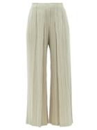 Matchesfashion.com Pleats Please Issey Miyake - Technical-pleated Trousers - Womens - Beige