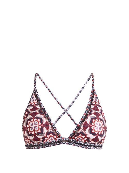 Matchesfashion.com Paolita - Merida Triangle Bikini Top - Womens - Purple Multi
