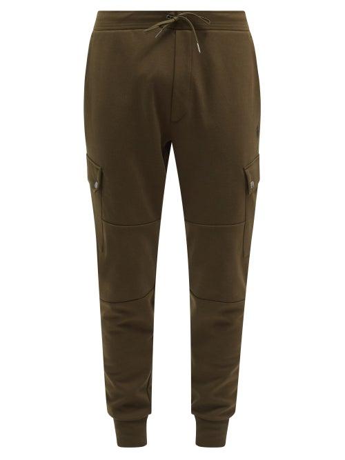 Mens Rtw Polo Ralph Lauren - Logo-embroidered Jersey Track Pants - Mens - Khaki
