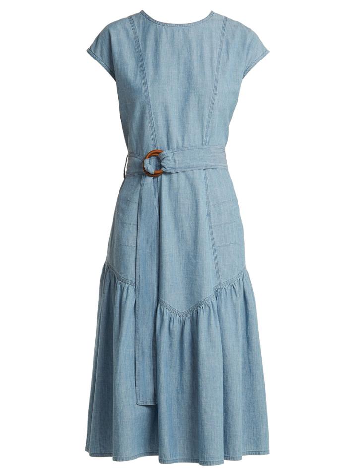 M.i.h Jeans Aubrey Chambray Midi Dress