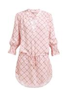 Matchesfashion.com Heidi Klein - Tybee Island Printed Poplin Tunic Dress - Womens - Pink