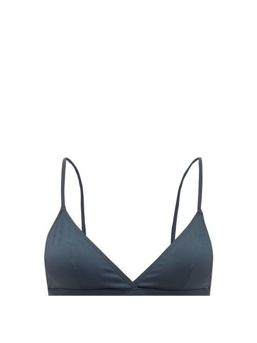 Matchesfashion.com Asceno - The Genoa Triangle Bikini Top - Womens - Grey
