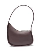 The Row - Half Moon Small Leather Shoulder Bag - Womens - Dark Brown