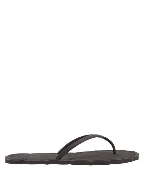 Matchesfashion.com Carlotha Ray - Ariane Cove Ogee Edge Scented-rubber Slides - Womens - Black
