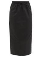 Wardrobe.nyc Wardrobe. Nyc - Drawstring-waist Twill Midi Skirt - Womens - Black