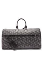 Versace - Logo-print Canvas And Leather Holdall Bag - Mens - Grey