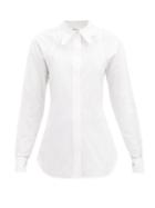 Matchesfashion.com Victoria Beckham - Butterfly-collar Cotton-faille Shirt - Womens - White