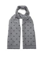 Gucci Star And Bee-print Wool Scarf