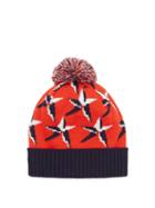 Matchesfashion.com Perfect Moment - Star Wool Blend Beanie Hat - Womens - Red