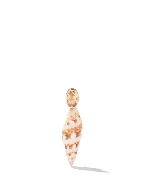 Dezso - Imperial Topaz & 18kt Rose-gold Single Earring - Womens - Multi