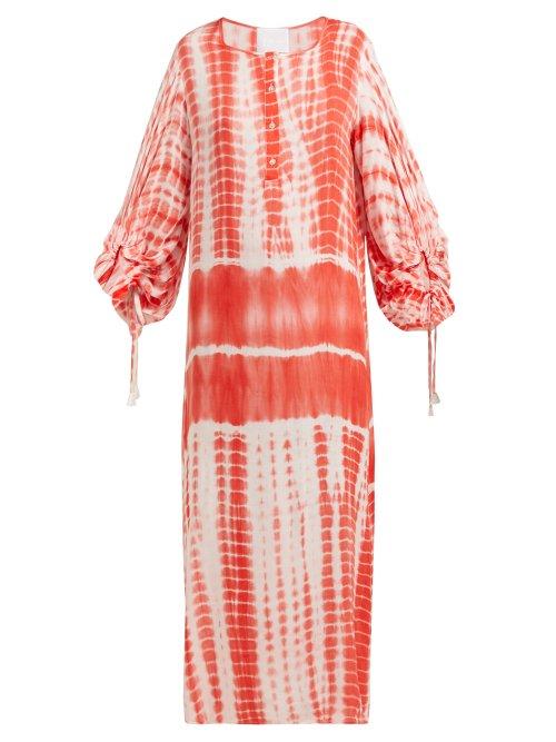 Matchesfashion.com Love Binetti - Good Vibrations Tie Dye Cotton Kaftan - Womens - Red Multi