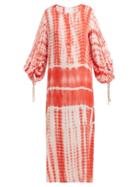 Matchesfashion.com Love Binetti - Good Vibrations Tie Dye Cotton Kaftan - Womens - Red Multi