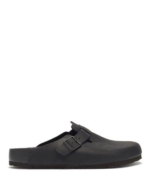 Matchesfashion.com Birkenstock - Boston Leather Clogs - Mens - Black