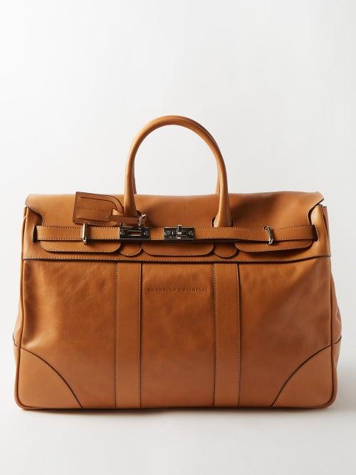 Brunello Cucinelli - Leather Holdall - Mens - Tan
