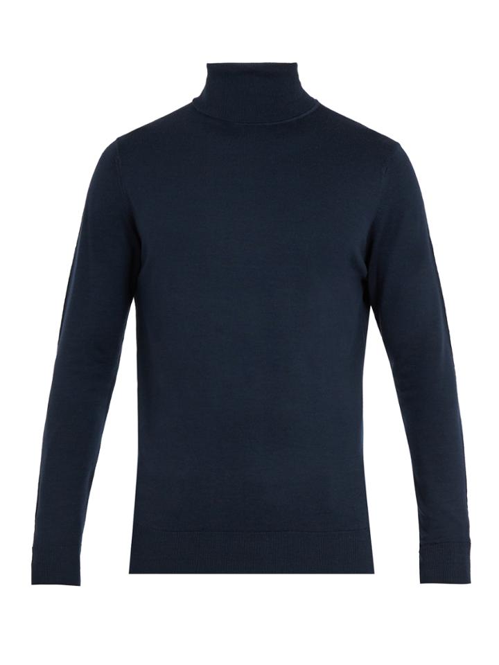 Sunspel Roll-neck Wool Sweater