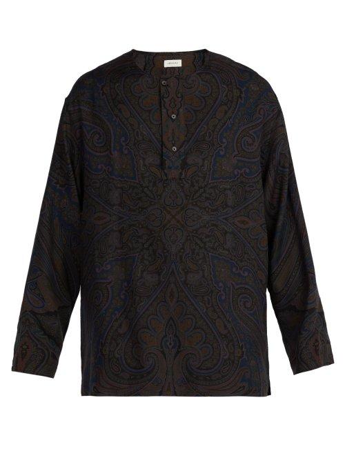 Matchesfashion.com Lemaire - Paisley Print Wool Blend Shirt - Mens - Multi