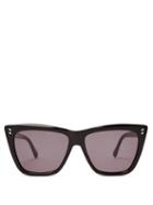 Matchesfashion.com Stella Mccartney - Cat Eye Acetate Sunglasses - Womens - Black