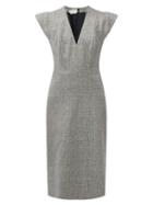Matchesfashion.com Alexander Mcqueen - Prince Of Wales-check Pencil Dress - Womens - Grey Multi