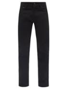 Mens Rtw Ralph Lauren Purple Label - Logo-patch Slim-leg Jeans - Mens - Black