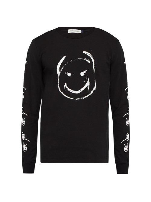 Matchesfashion.com Undercover - Smiley Face Cotton Sweatshirt - Mens - Black